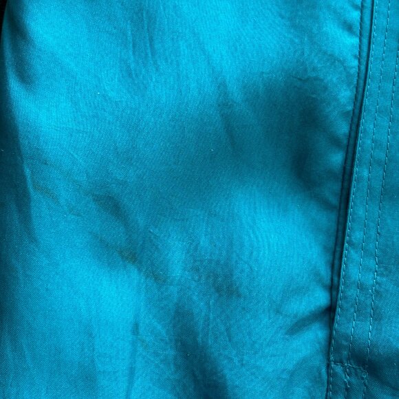 Vintage Turquoise Silk Bomber Jacket - Picture 16 of 16